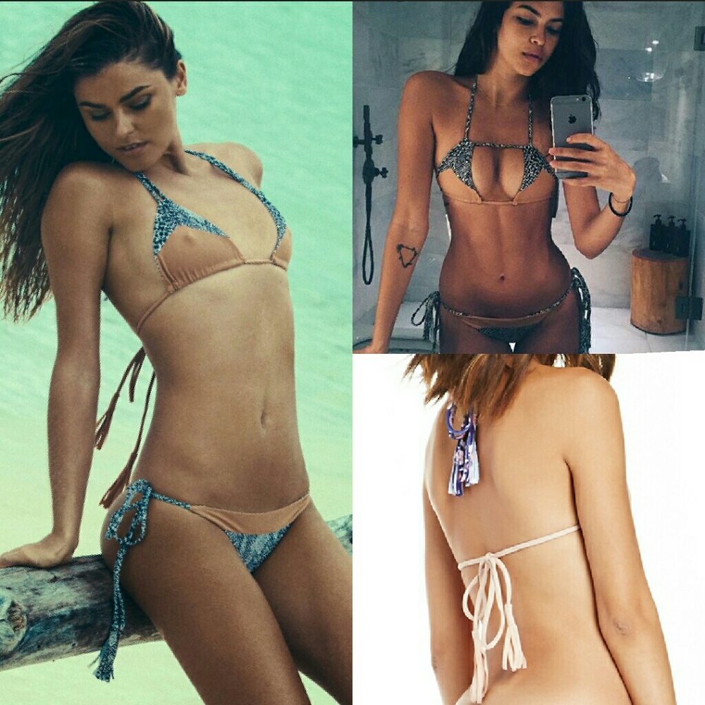New acacia uns fig cape cod naked bikini top XL